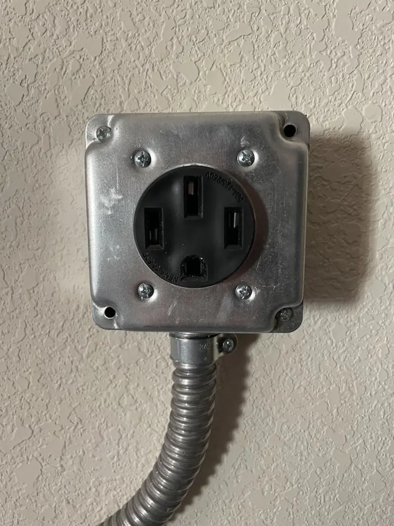 NEMA 14-50 outlet installed for Smart Home Electrical in Palm Harbor